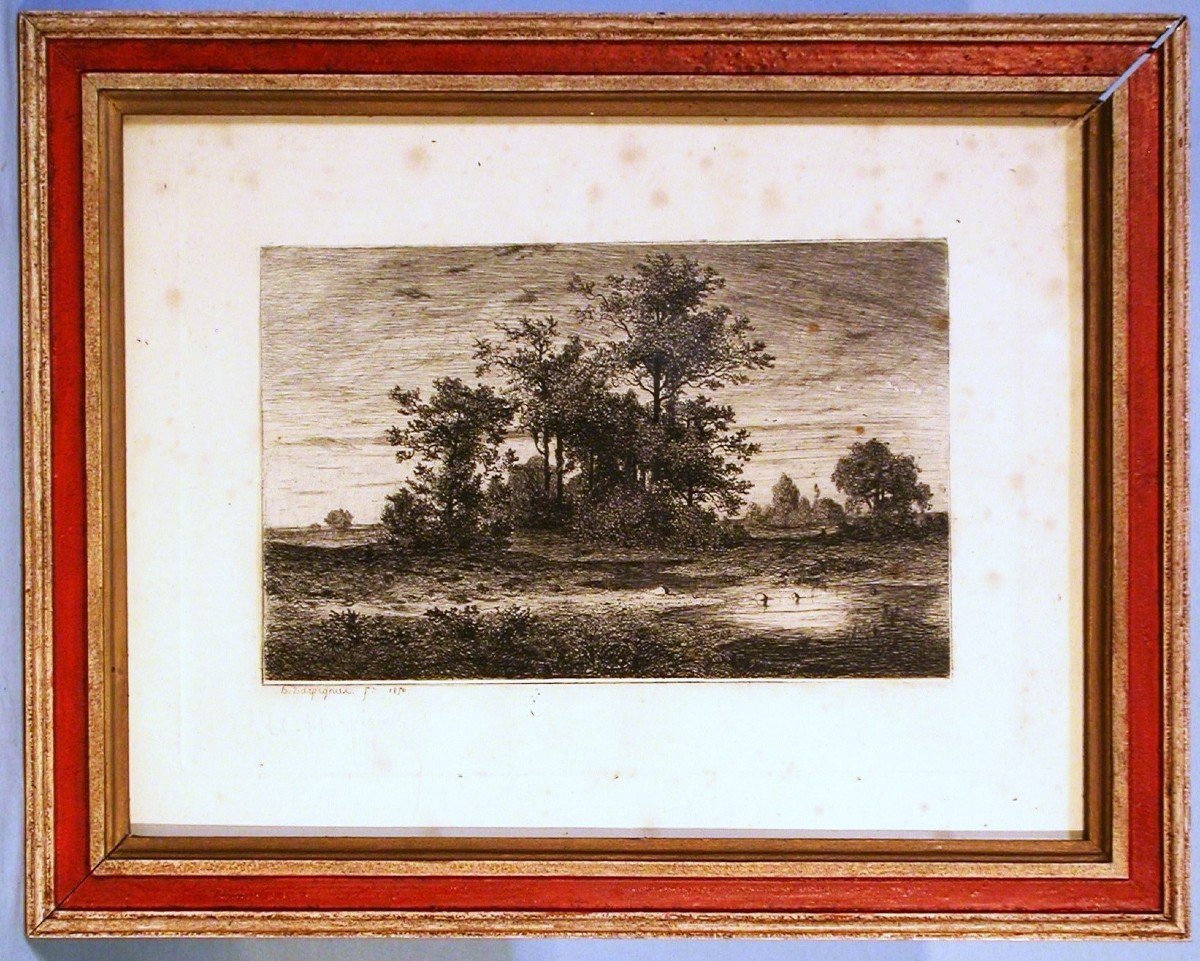 Engraving By Henri Harpignies-photo-1