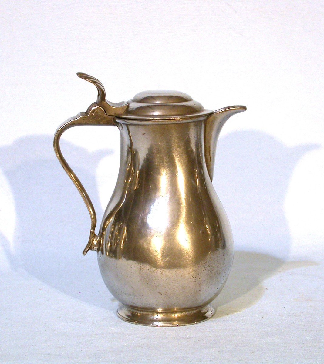 Pewter Wine Pitcher (tin) - Brussels, 19th Century-photo-1
