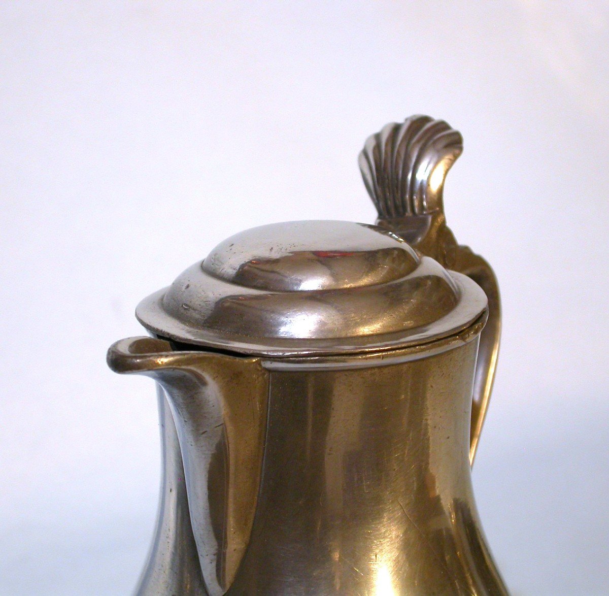 Pewter Wine Pitcher (tin) - Brussels, 19th Century-photo-2