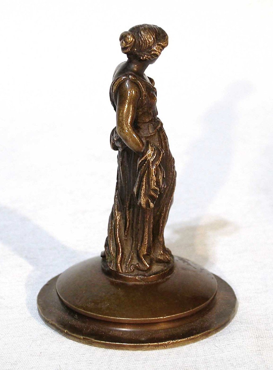 STATUETTE  "À L'ANTIQUE" EN BRONZE - XIX ème s-photo-4