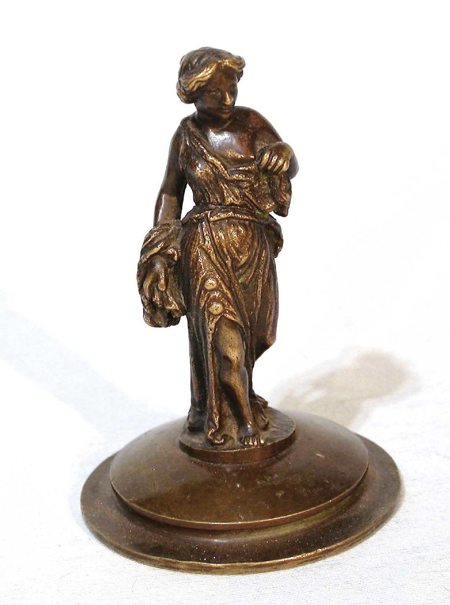 “antique” Statuette In Bronze - 19th Century-photo-3