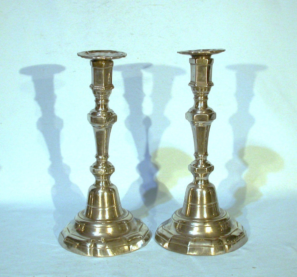 Beautiful Pair Of Pewter Torches - Bordeaux, 18th Century-photo-5