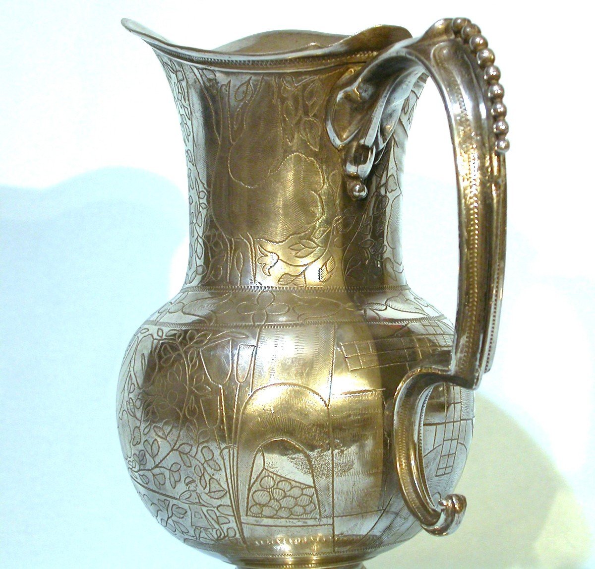 Beautiful Pewter Ewer - Paris, 18th Century-photo-3