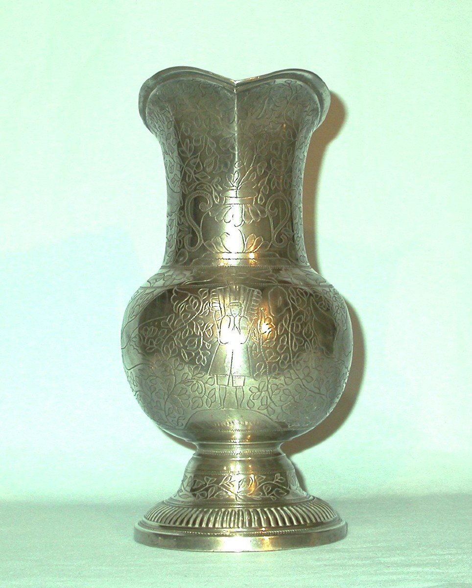 Beautiful Pewter Ewer - Paris, 18th Century-photo-4