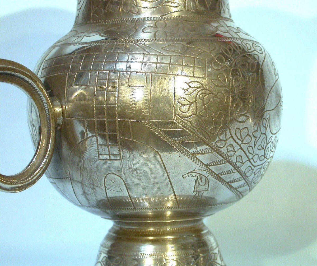 Beautiful Pewter Ewer - Paris, 18th Century-photo-4