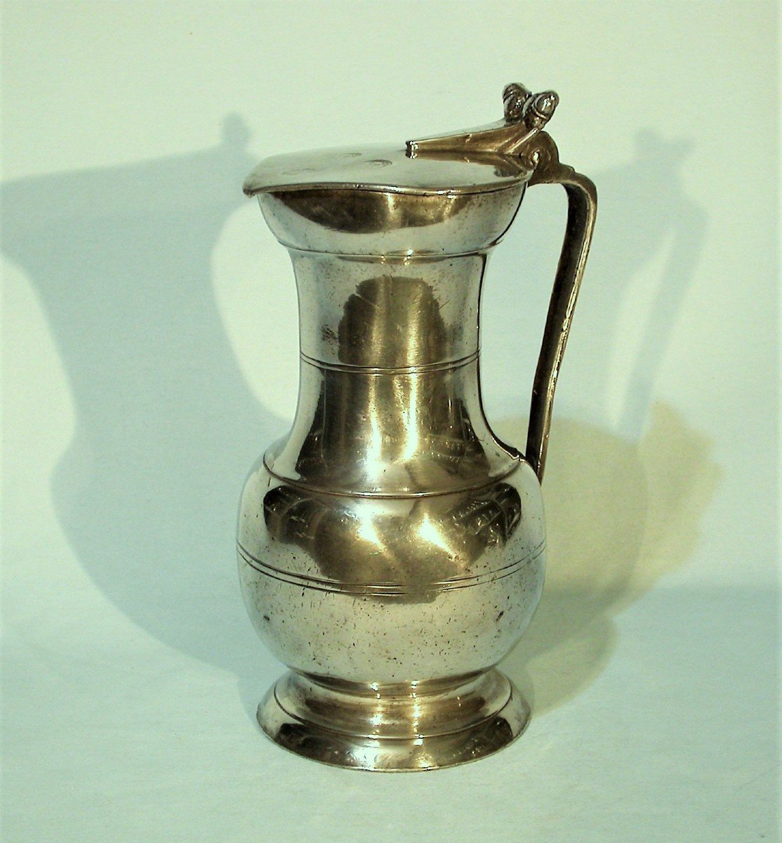 Rare Pewter Pitcher  - Ganges, 18th Century-photo-5