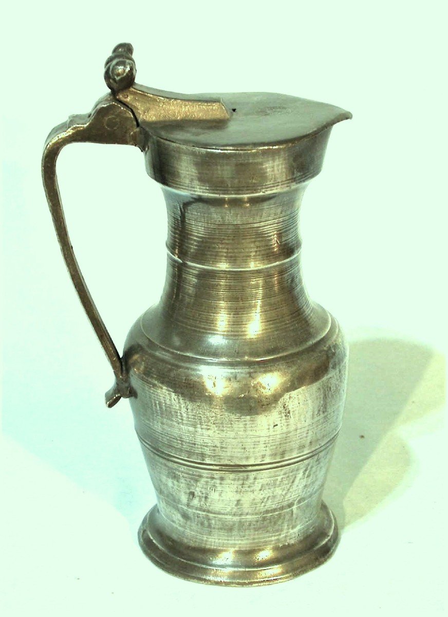 Pewter Pitcher - Apt, XVIII Th C.