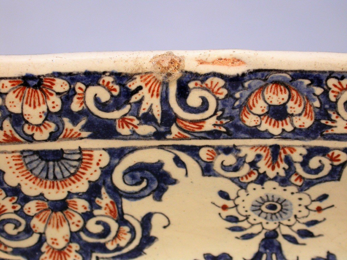 Rouen Earthenware Dish, 18th Century-photo-3