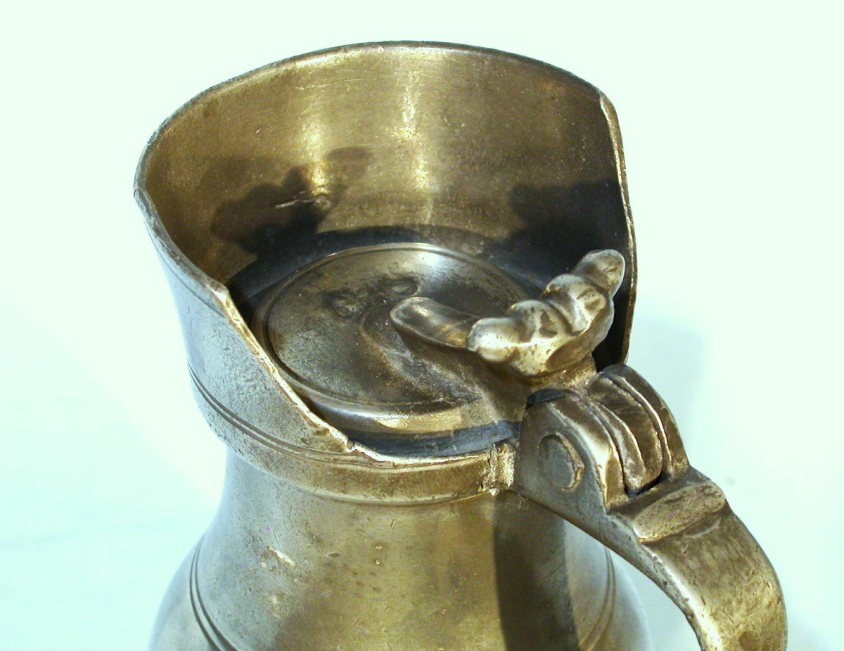 Pewyer Wine Pitcher  - Orleans, 18th Century-photo-4