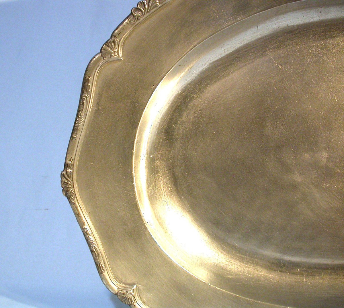 Exceptional Large Pewter Dish  - Bergues, 18th Century-photo-2