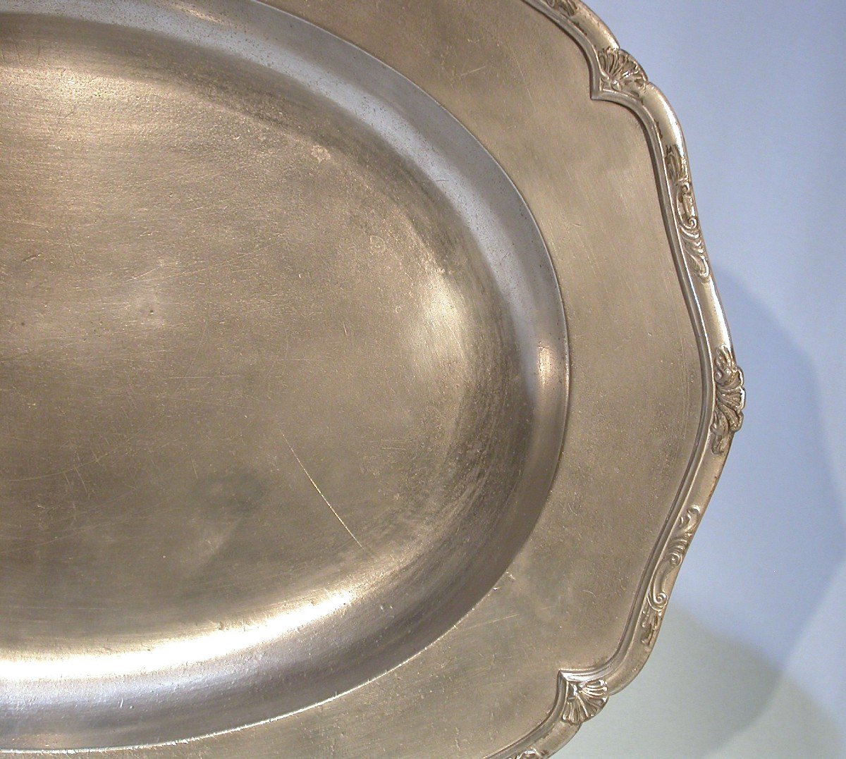 Exceptional Large Pewter Dish  - Bergues, 18th Century-photo-4