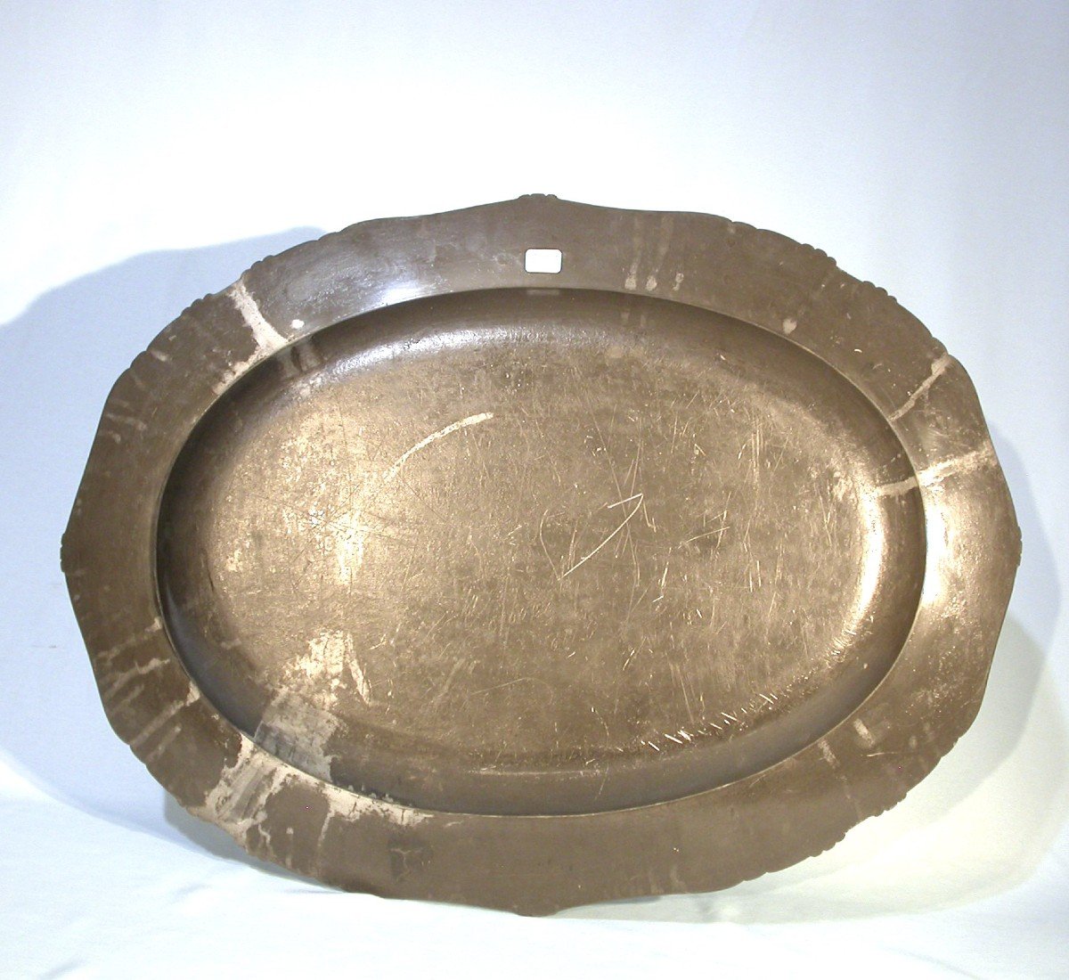 Exceptional Large Pewter Dish  - Bergues, 18th Century-photo-2