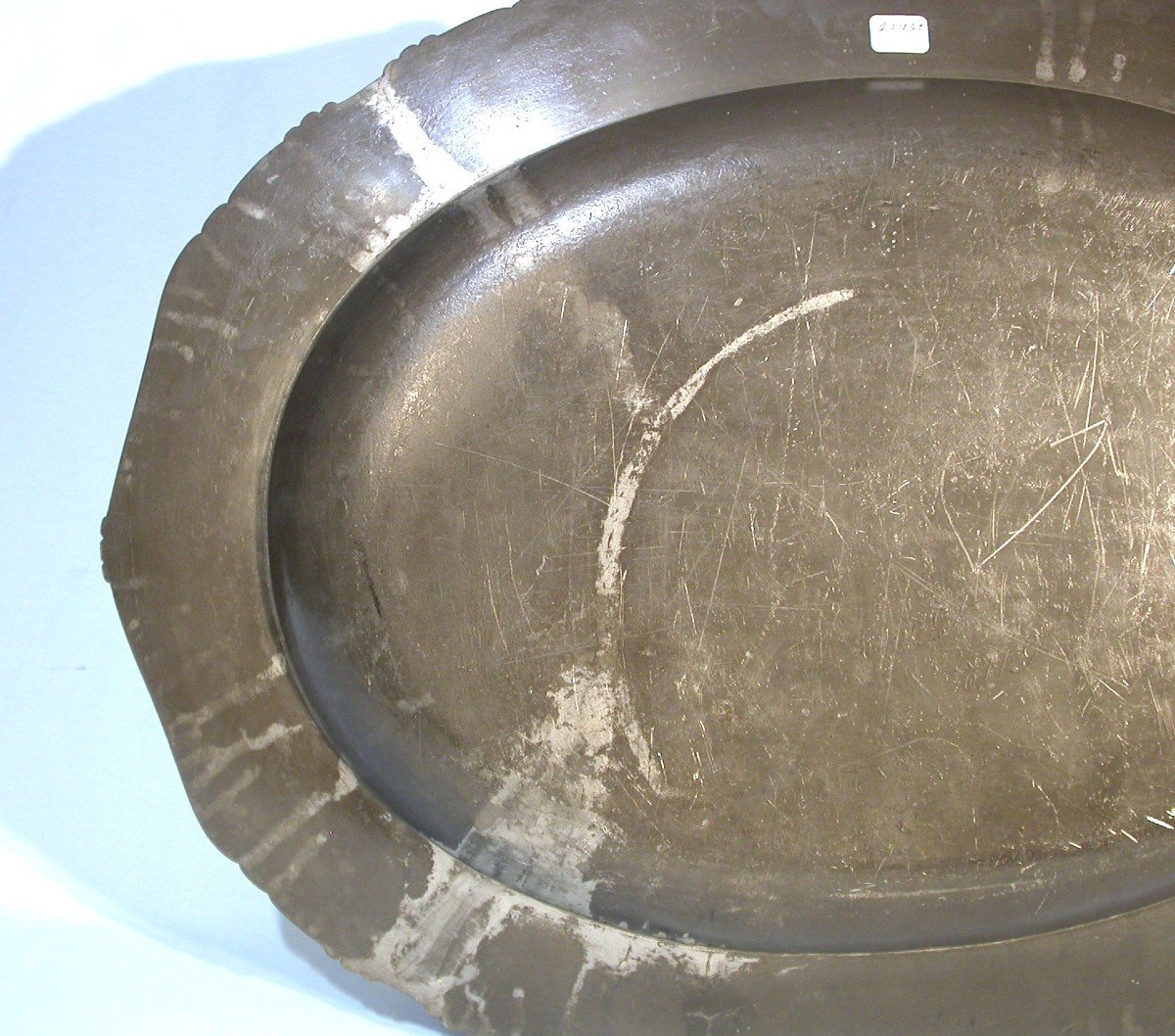 Exceptional Large Pewter Dish  - Bergues, 18th Century-photo-3