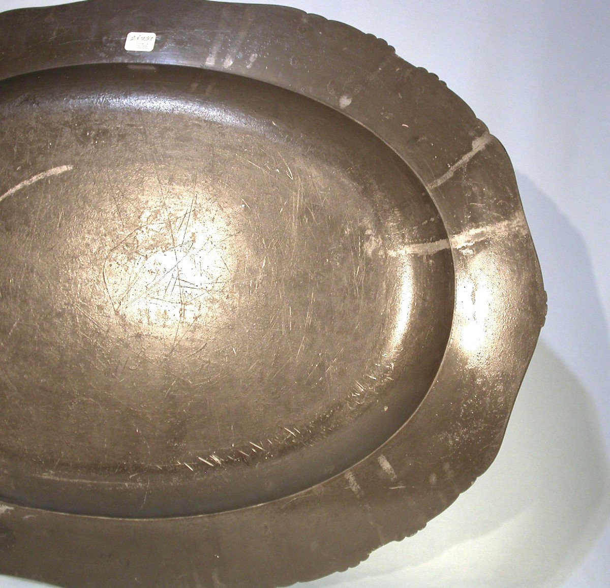 Exceptional Large Pewter Dish  - Bergues, 18th Century-photo-4