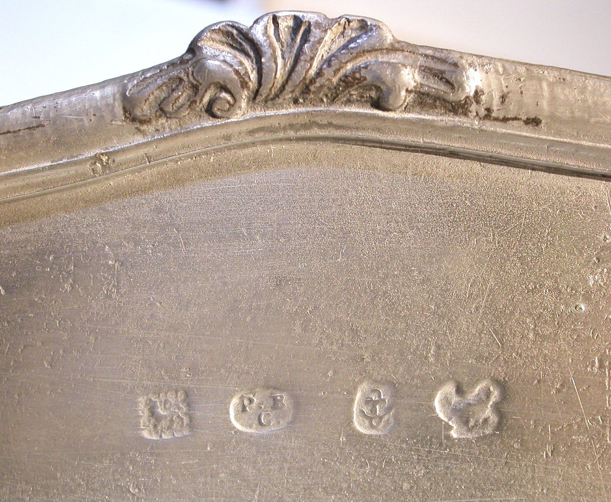 Exceptional Large Pewter Dish  - Bergues, 18th Century-photo-5