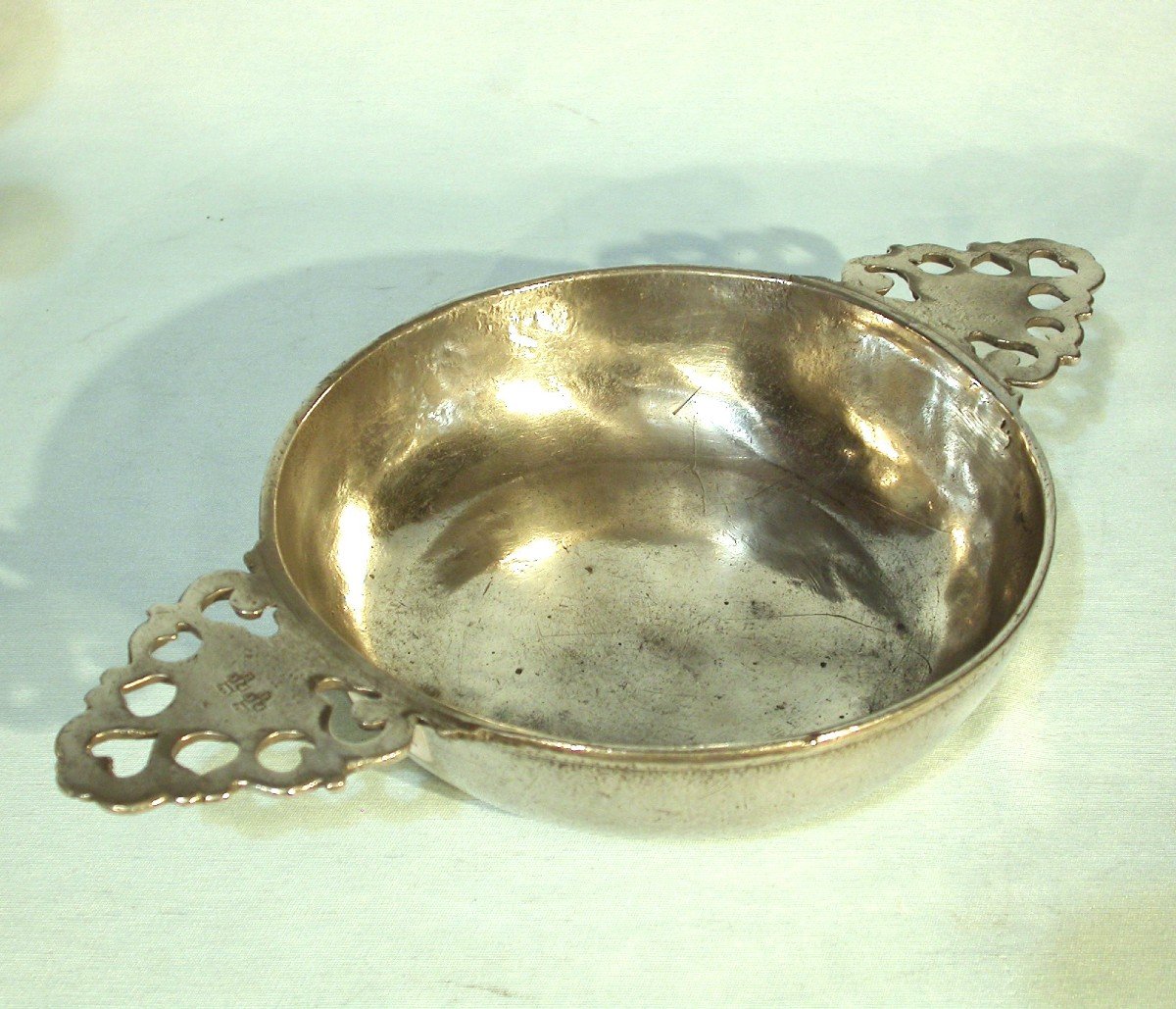 Rare Pewter Bowl From Salins-les-bains, 18th Century-photo-1