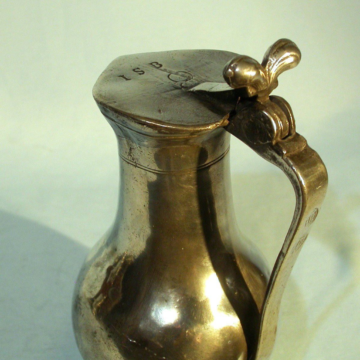 Pewter Wine Pitcher  - Besançon, 18th Century-photo-3