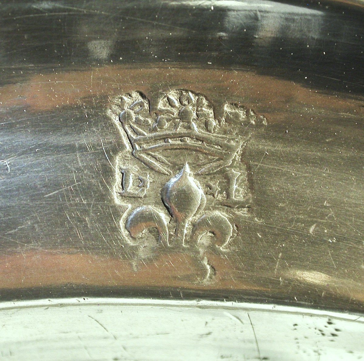 Extremely Rare Pewter Dish  - Pont-à-mousson, 18th Century.-photo-1