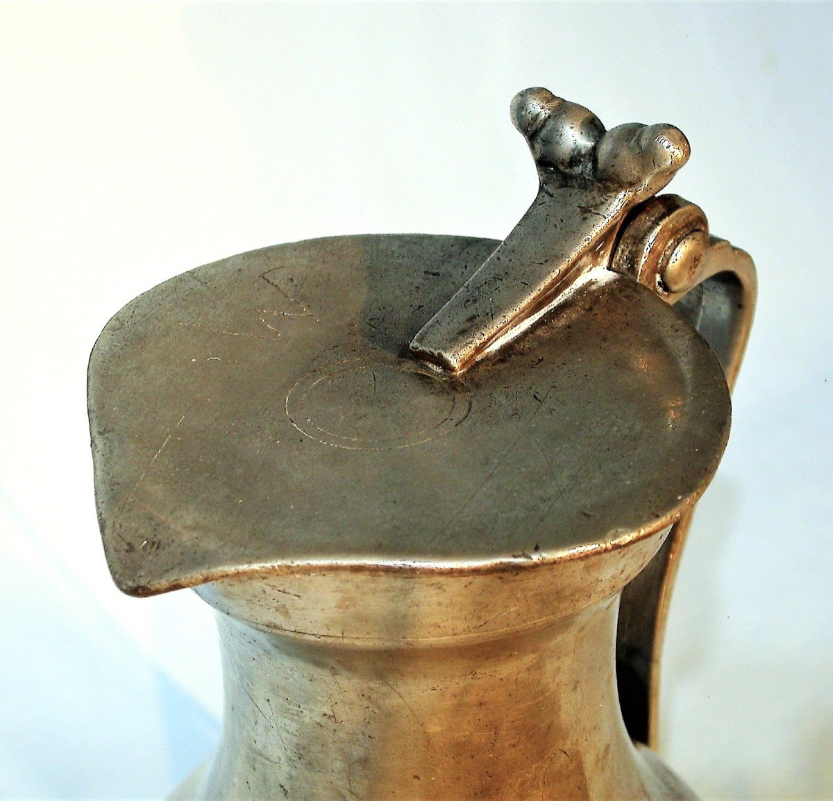 Rare Pewter Wine Pitcher - Toulouse, Early 19th Century-photo-1