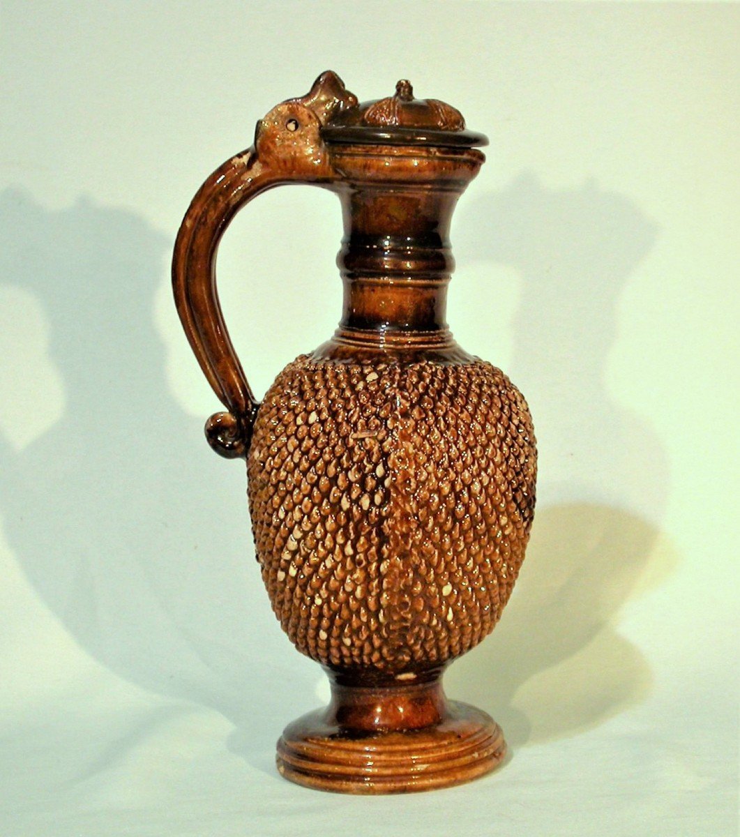 Varnished Earth Jug - Avignon (?), 17th Century-photo-2