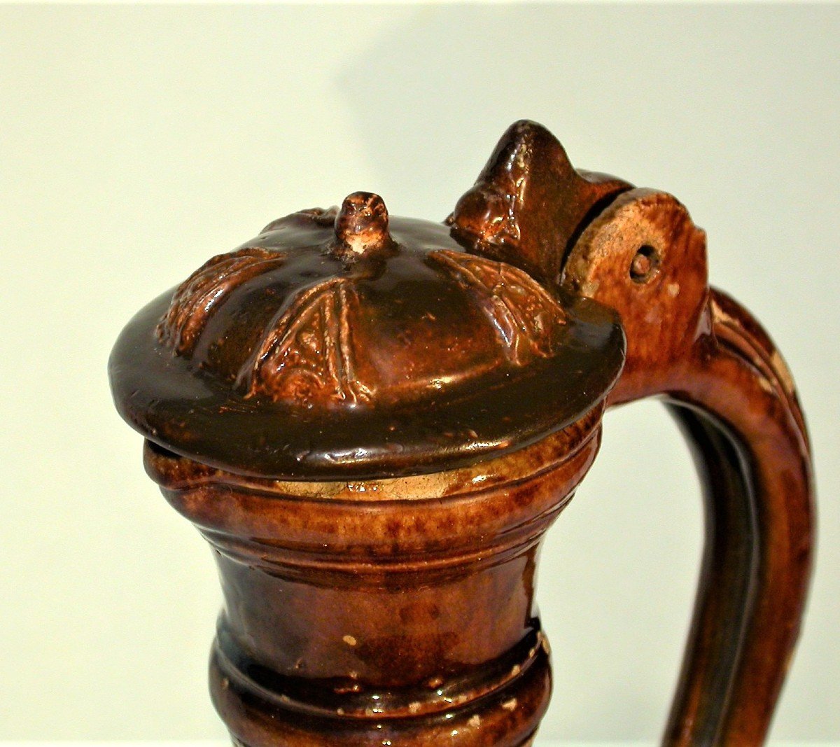 Varnished Earth Jug - Avignon (?), 17th Century-photo-6