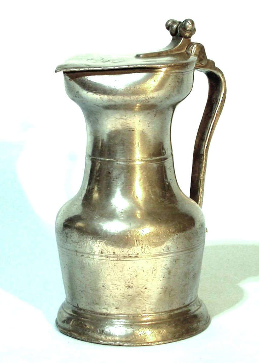 Pewter Wine Pitcher  - Valais, Circa 1800-photo-5