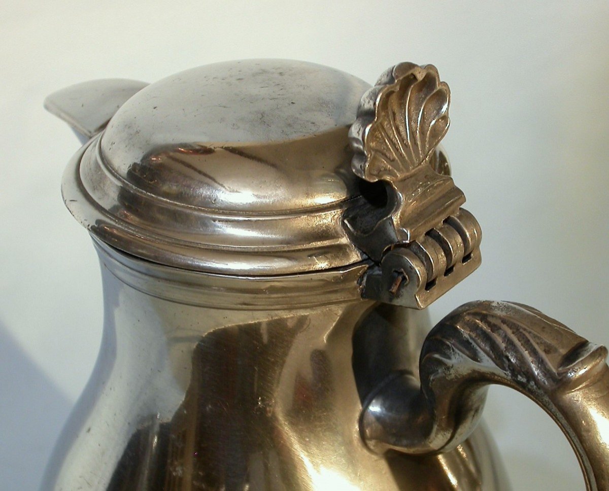 Pewter Wine Pitcher  - Brussels, 19th Century-photo-3