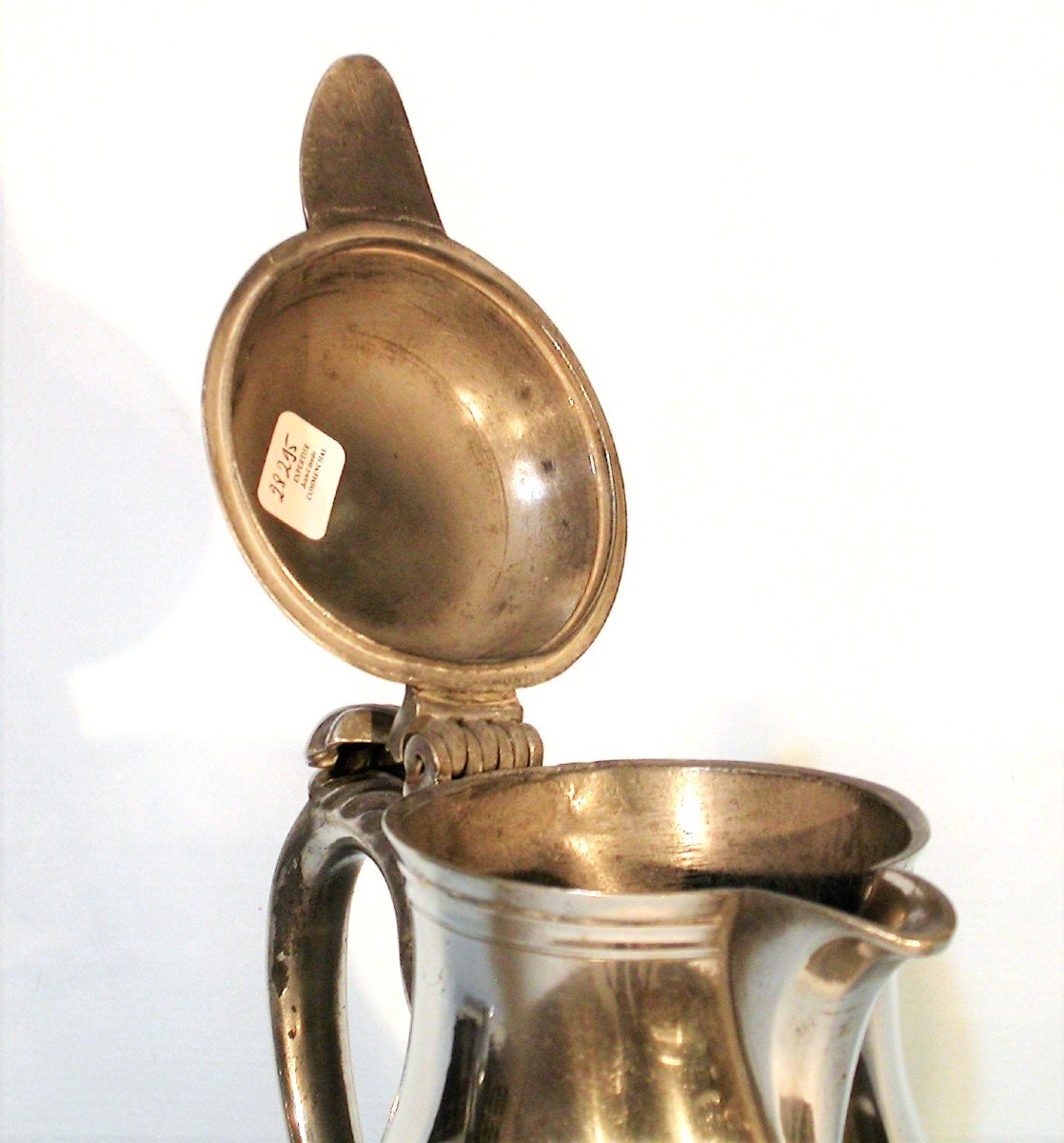 Pewter Wine Pitcher  - Brussels, 19th Century-photo-1