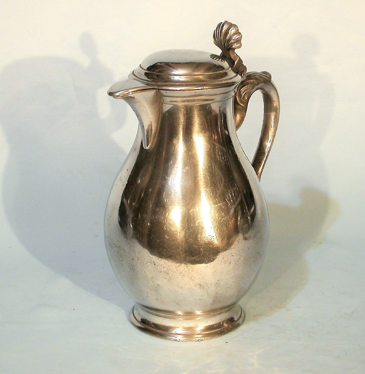 Pewter Wine Pitcher  - Brussels, 19th Century-photo-3