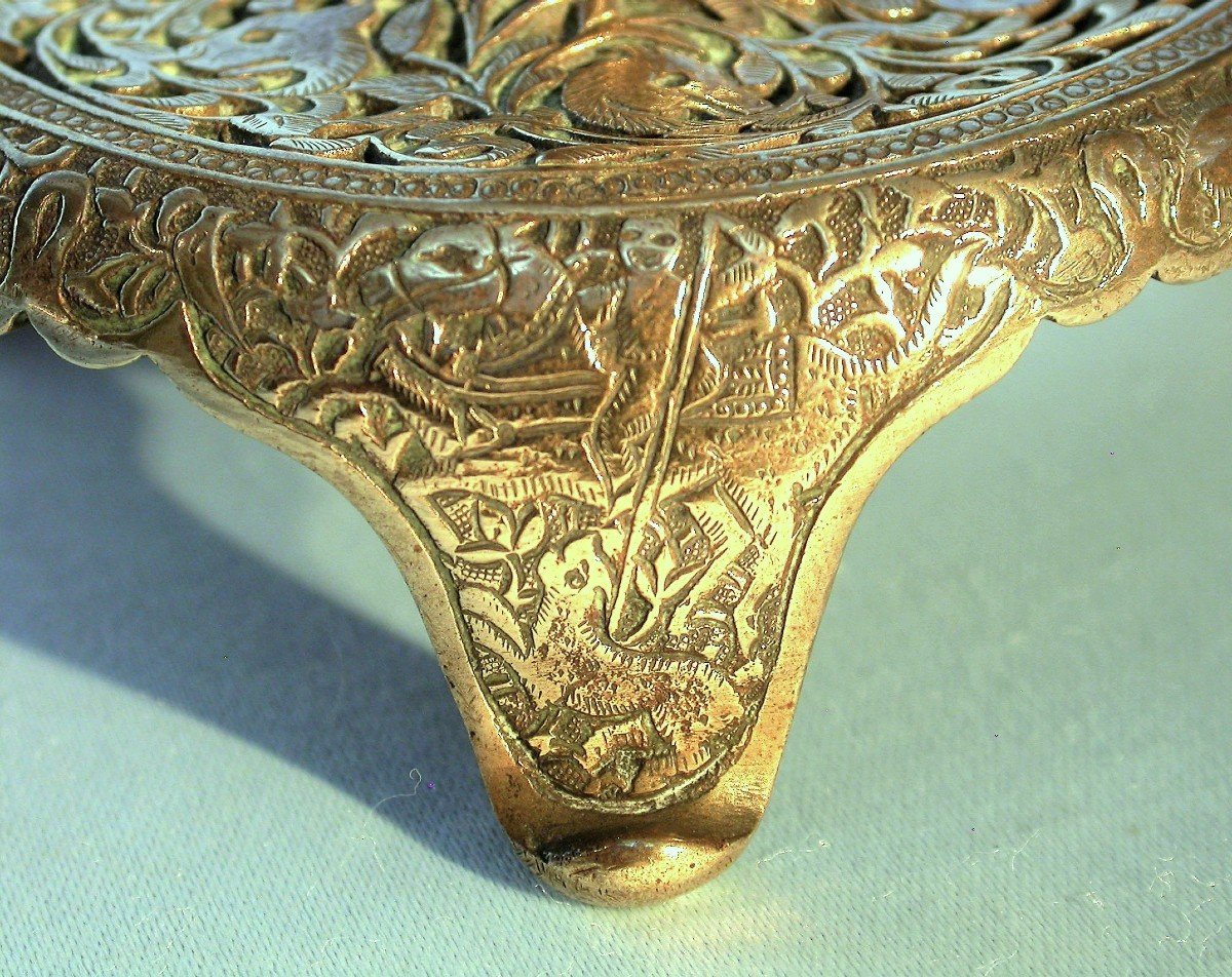 Brass Oriental Candle Holder - 19th Century-photo-4