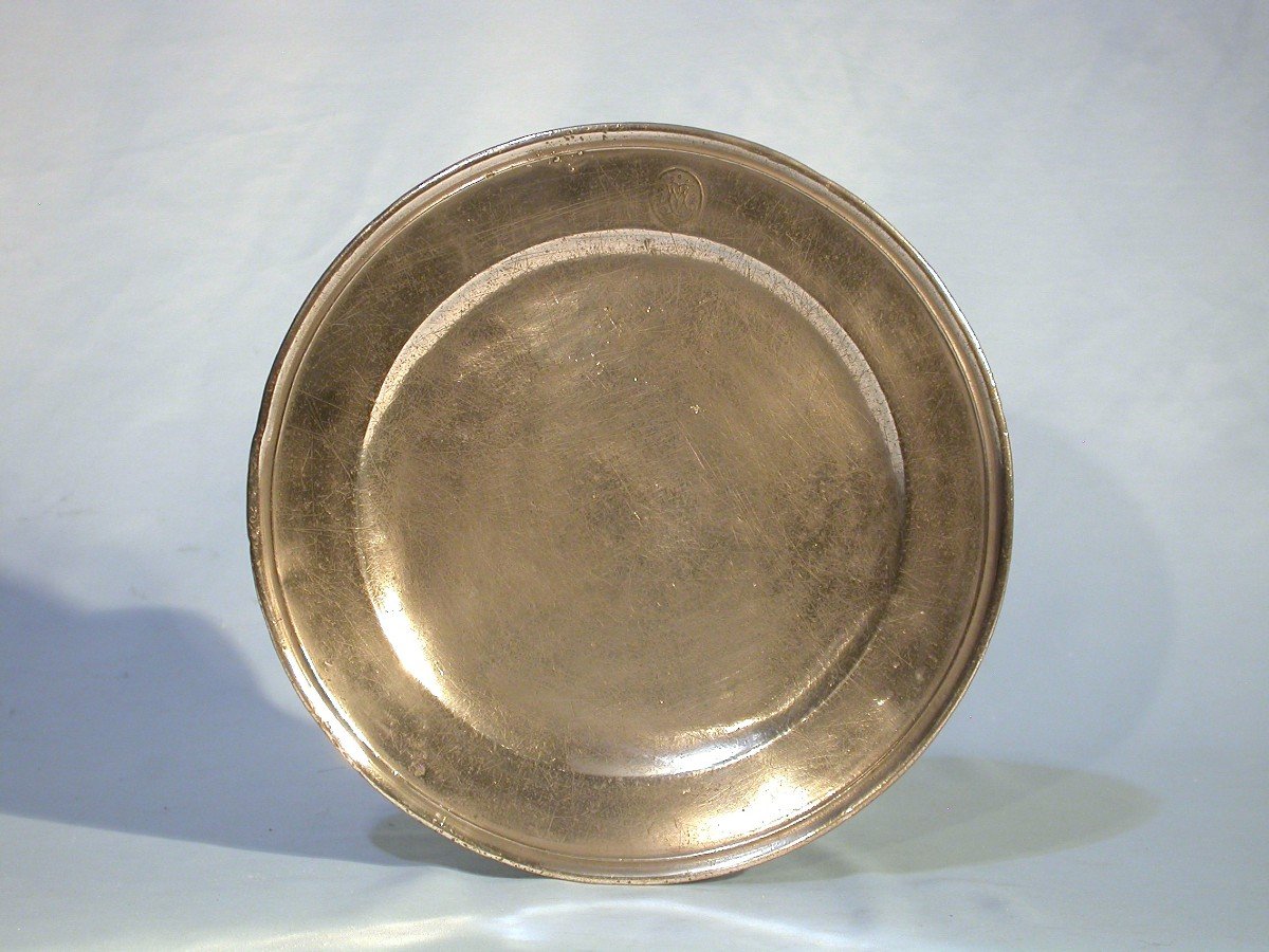 Pewter Plate  - Grenoble, 18th Century-photo-5