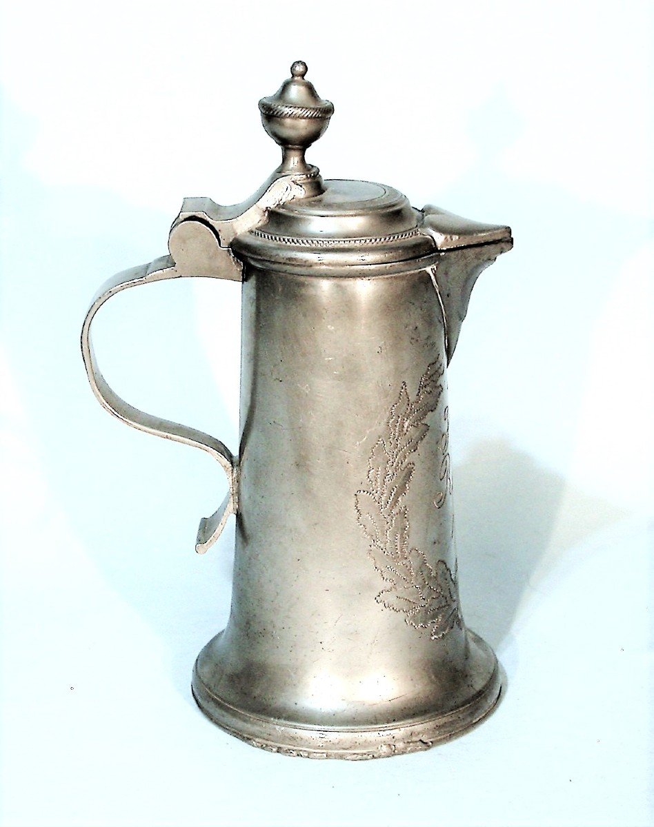 Pewter Pitcher  - Rheineck (switzerland), 19th Century-photo-1