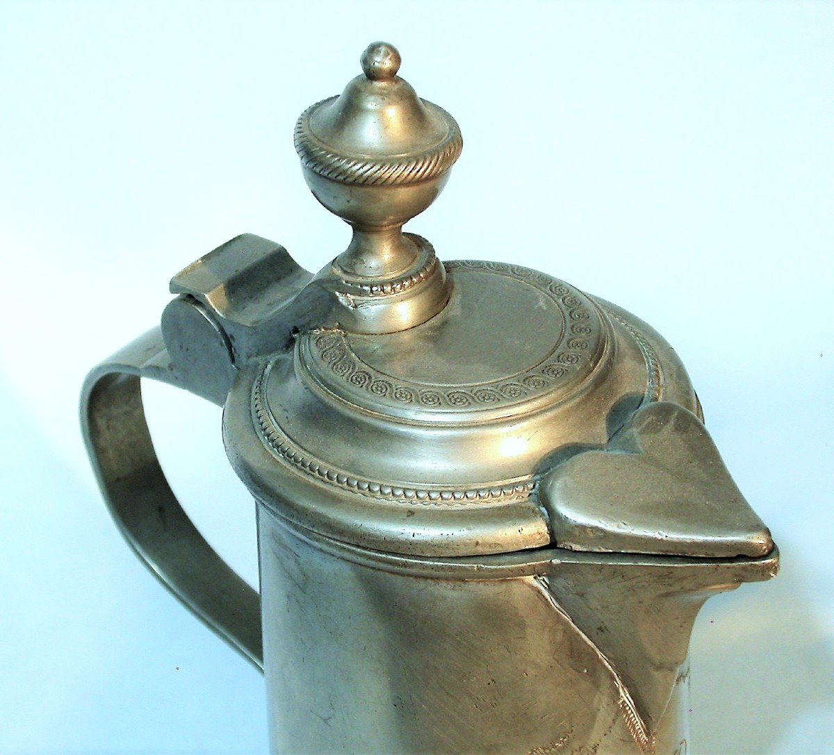 Pewter Pitcher  - Rheineck (switzerland), 19th Century