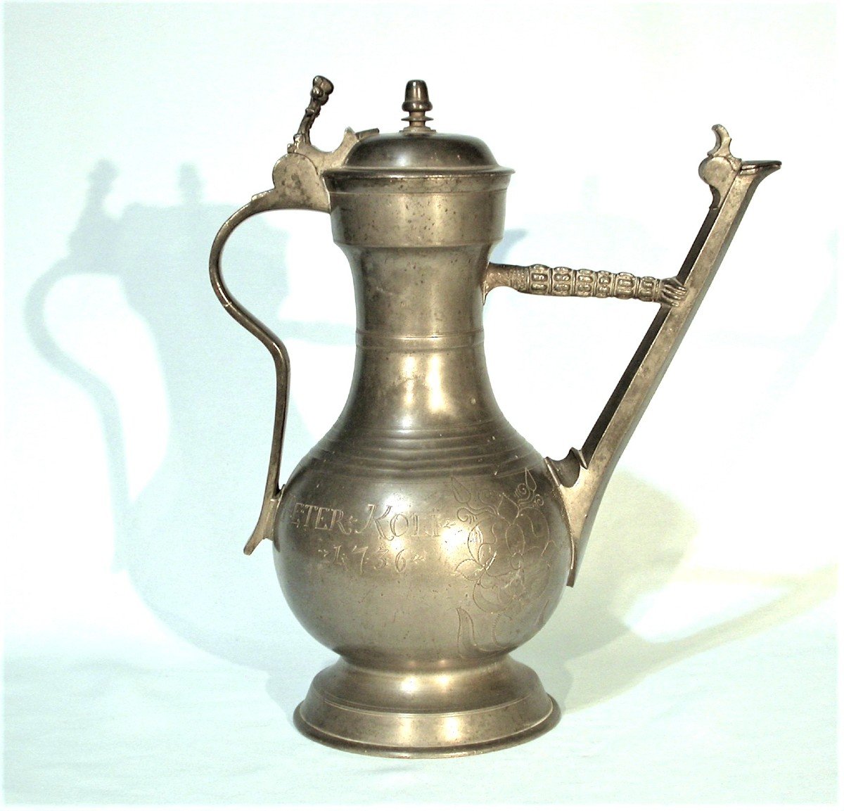 "stegkanne" Eawer In Pewter - Berne, 18th Century