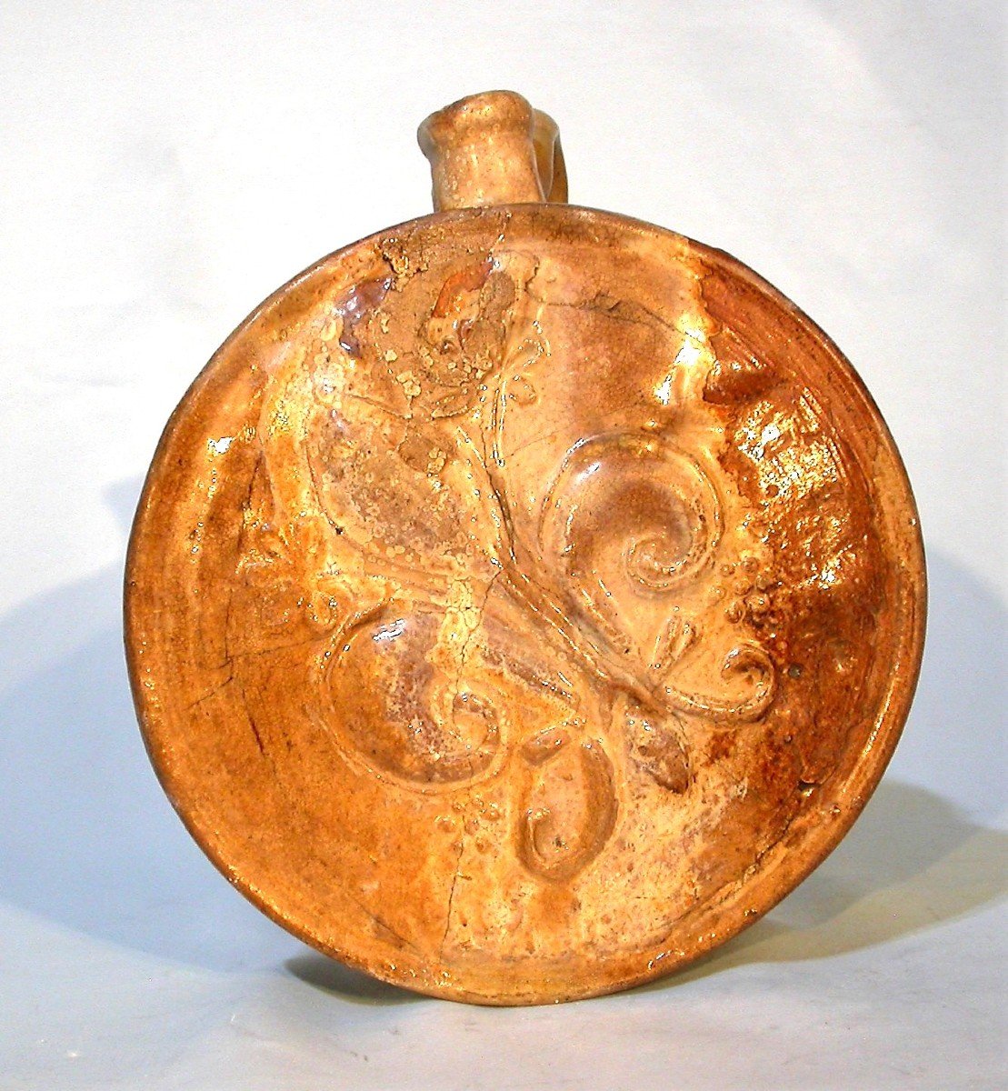 Varnished Earth Gourd - La Puysaie Or Saint-verain, Circa 1600-photo-2