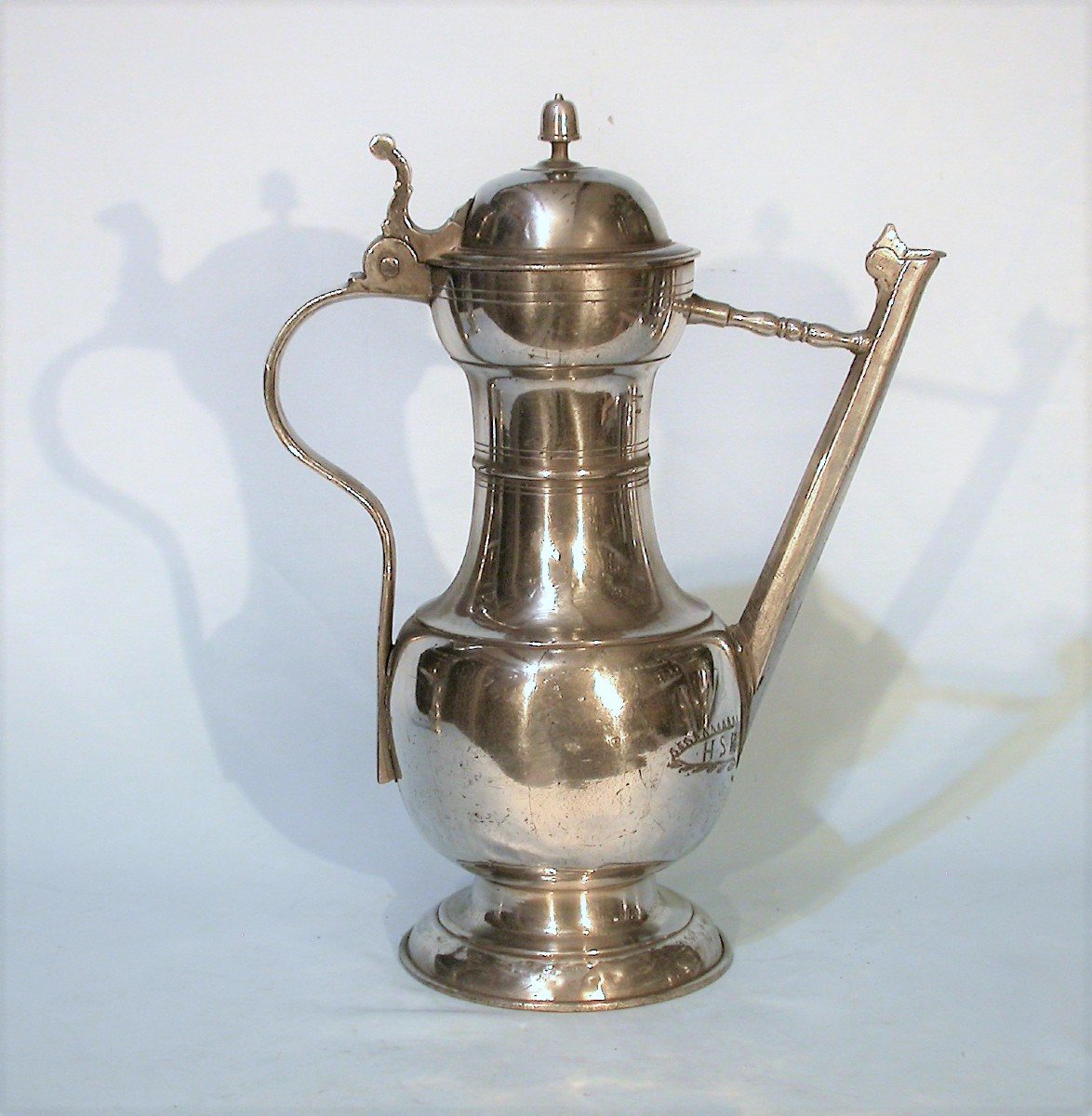 Beautiful "stegkanne" In Pewter  - Vevey, Mid-18th Century-photo-6