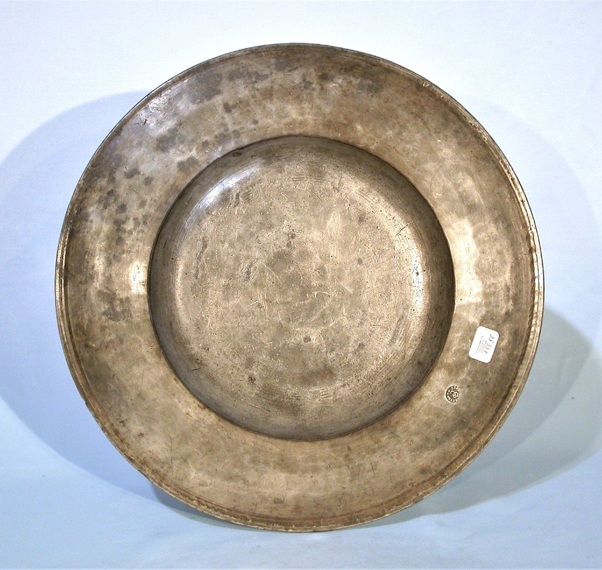 Very Rare Pewter Dish  - Saint Etienne, Circa 1700-photo-4