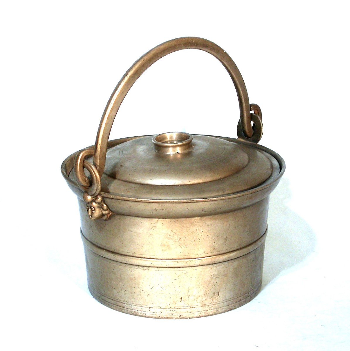 Pewter Dinner Carrier  - Clamecy, 19th Century-photo-3