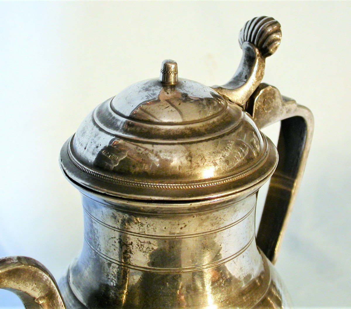 Pewter Oil Jug  - Pezenas (?), 19th Century-photo-1