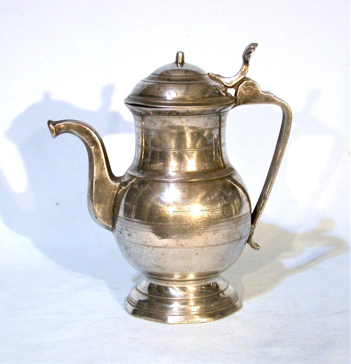 Pewter Oil Jug  - Pezenas (?), 19th Century-photo-4