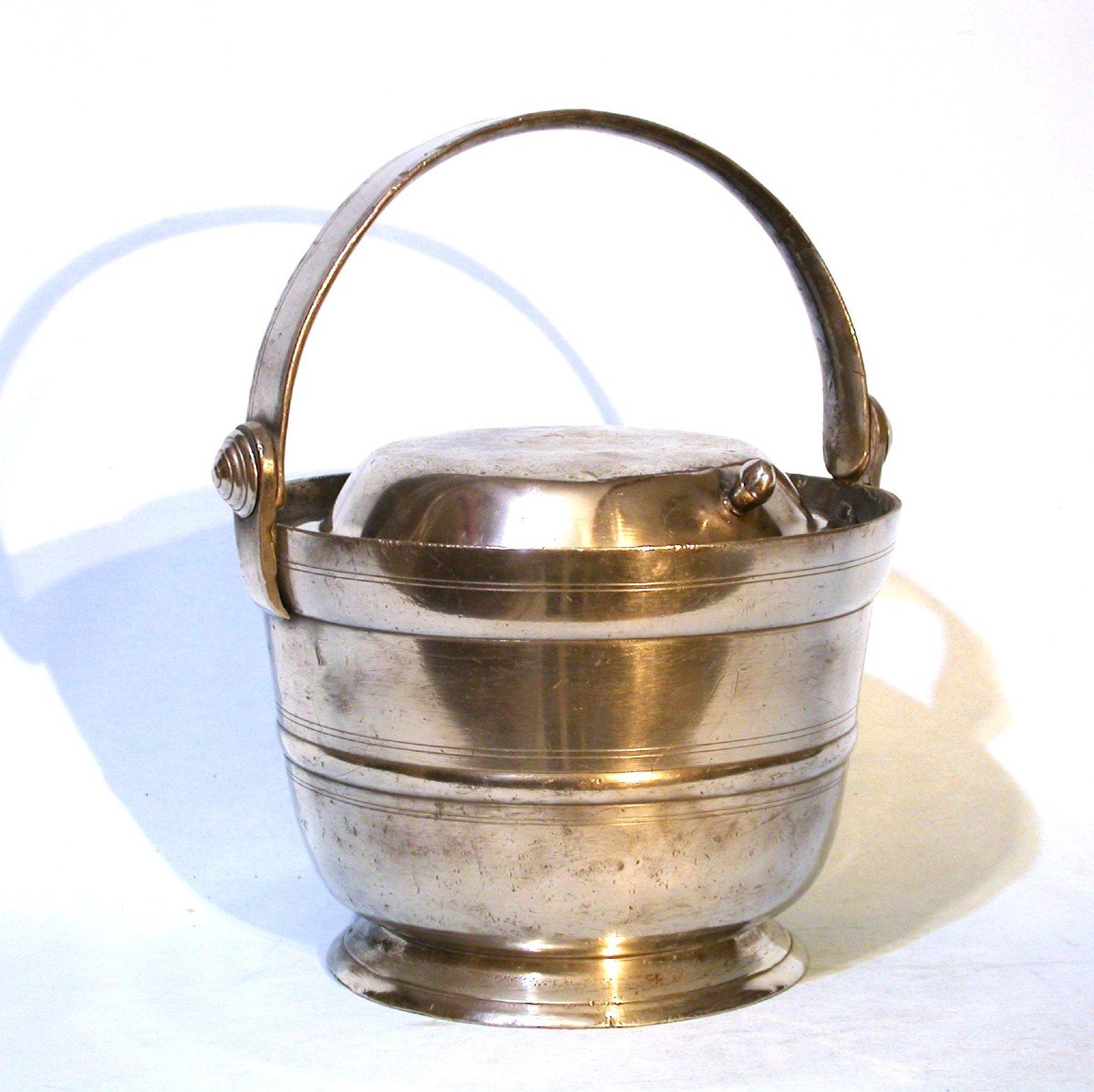 Pewter Dinner Carrier  - Anjou, Circa 1800-photo-1