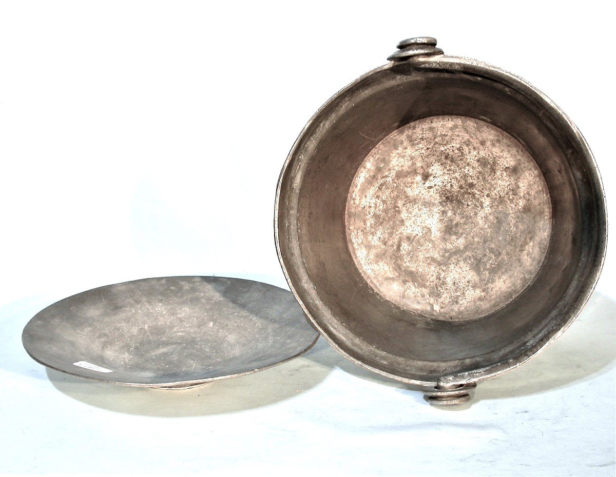 Pewter Dinner Carrier  - Montbard, Circa 1800-photo-3