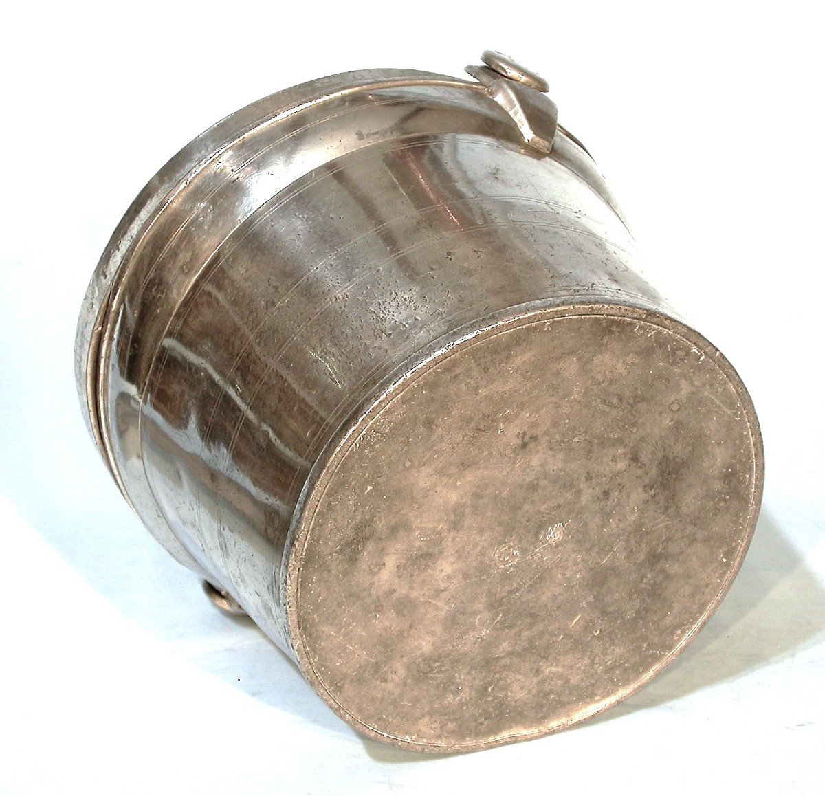 Pewter Dinner Carrier  - Montbard, Circa 1800-photo-4