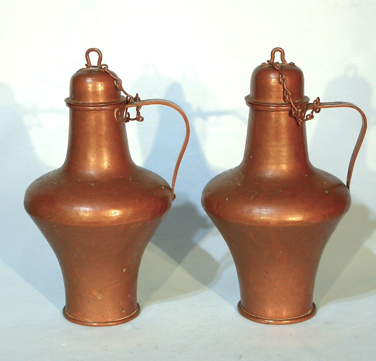 Pair Of Copper Wine Jugs - Portugal (reguengos)-photo-5