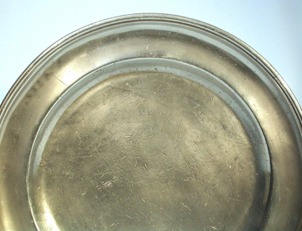 Pewter Dish  - Caen, 18th Century-photo-1