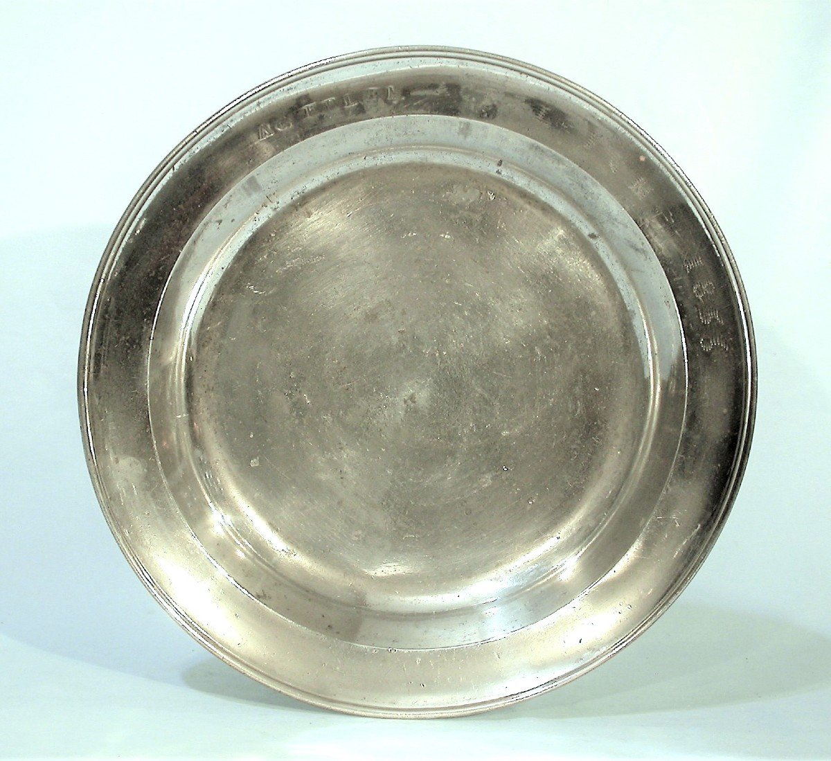 Hollow Pewter Dish  - Leuven (louvain) - 19th Century-photo-1