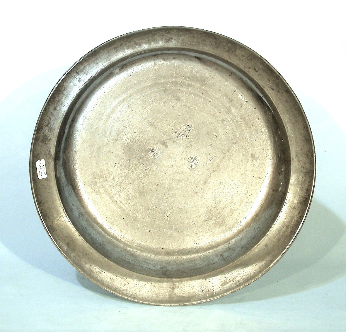 Hollow Pewter Dish  - Leuven (louvain) - 19th Century-photo-3