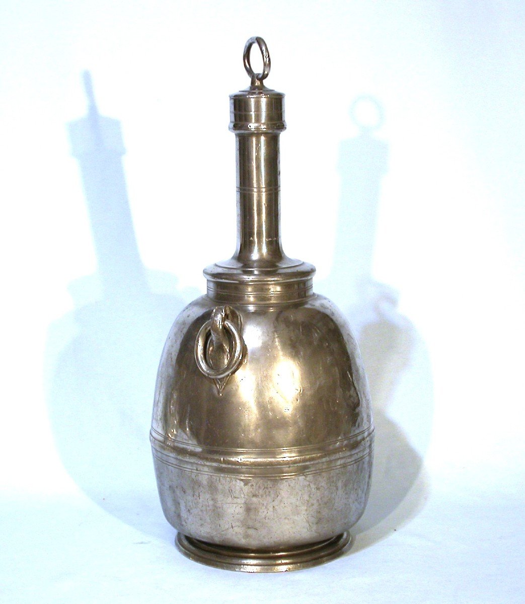 Large Pewter Wine Bottle  - Toulouse, 18th Century