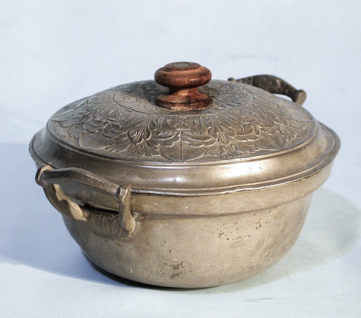 Small Pewter Vegetable Dish  - Saxony, 18th Century-photo-5