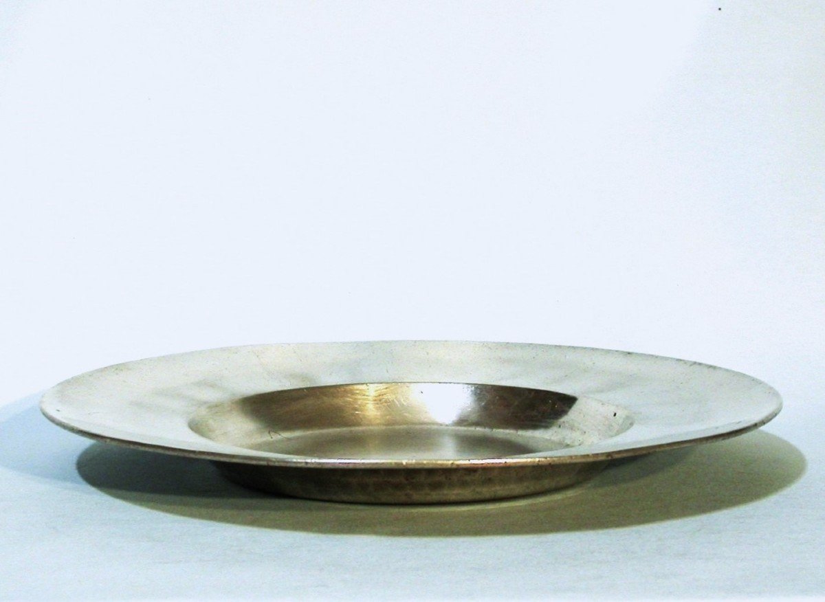 "à La Cardinal" Pewter Dish  - Lyon, 17th Century-photo-3